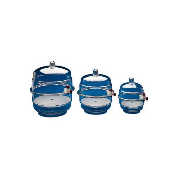 Bel-Art Bel-Art Space Saver Polycarbonate Vacuum Desiccator 420220000, 0.20 Cu. Ft., Clear Bottom, 1/PK 420220000 - main